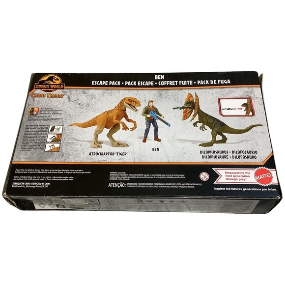Mattel Jurassic World Chaos Theory Ben Escape Pack Set Dinosaur Action Figure - Picture 3 of 6